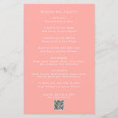 Elegant Roze Modern Trouwprogramma (Achterkant)