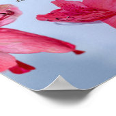 Elegant roze Moederdag bloem Poster (Hoek)