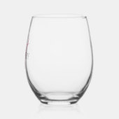 Elegant Roze Monogram Drinkware Set Wijnglas Zonder Voet (Links)