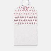 Elegant roze ombre kerstboomstructuur cadeaulabel (Achterkant)