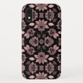 Elegant roze op zwart kant in  stijl Case-Mate iPhone case (Achterkant)