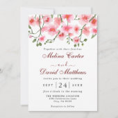 Elegant roze orchidee Florals Weddenschap Save The Date (Voorkant)