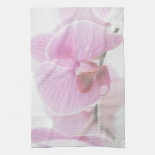 Elegant roze orchidee foto theedoek (Verticaal)