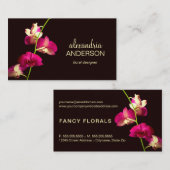 Elegant roze orchidee foto visitekaartje (Voorkant / Achterkant)