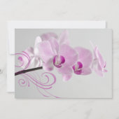 Elegant roze orchideeën Wedding Kaart (Voorkant)