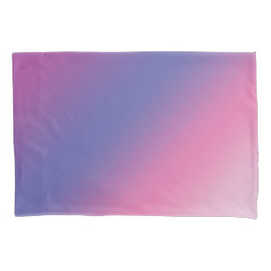 elegant roze paars blauw ombre gradiënt kleurloos kussensloop
