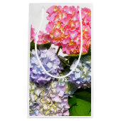 Elegant roze paarse blauw bloemenhortensia boeket klein cadeauzakje (Voorkant)