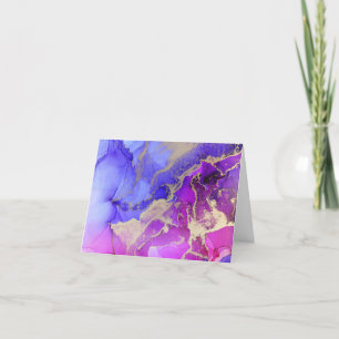 Elegant roze Paarse juwel met toned inkt was Bedankkaart