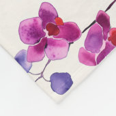 Elegant roze paarse orchidee patroon fleece deken (Hoek)