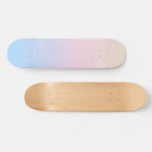 elegant roze pastel blauwe heldere verloopkleuren skateboard (Horizontaal)
