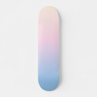 elegant roze pastel blauwe heldere verloopkleuren skateboard
