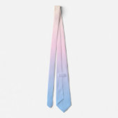 elegant roze pastel blauwe heldere verloopkleuren stropdas (Achterkant)
