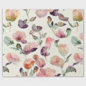 Elegant roze pastel Waterverf bruiloft en bruid Cadeaupapier (Vlak)