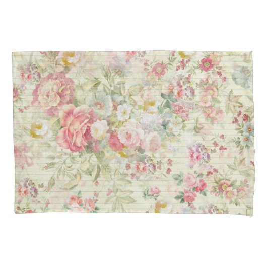 elegant  roze pastelpatroon kussensloop (Voorkant)