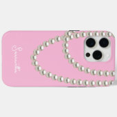 Elegant roze Pearl ketting Case-Mate iPhone Case (Achterkant (horizontaal))