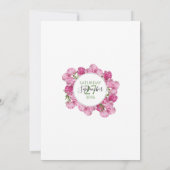 Elegant roze pinda's die de datum bewaren save the date (Achterkant)