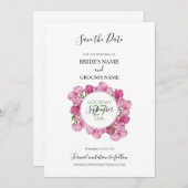 Elegant roze pinda's die de datum bewaren save the date (Voorkant / Achterkant)