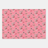 Elegant roze poinsettia's kerst vakantiepatroon inpakpapier vel (Voorkant 2)