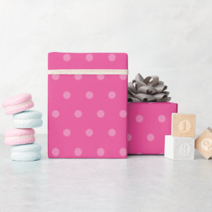 Elegant Roze Polka Dots Sjabloon Custom Cadeaupapier