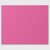 Elegant Roze Polka Dots Sjabloon Custom Cadeaupapier (Vlak)