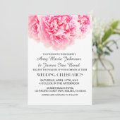 Elegant roze pony bruiloft nodigt pony uit3 kaart (Staand voorkant)