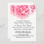 Elegant roze pony bruiloft nodigt pony uit3 kaart (Voorkant / Achterkant)