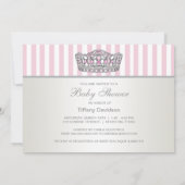 Elegant roze prinses Baby shower Kaart (Achterkant)