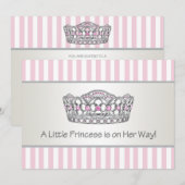 Elegant roze prinses Baby shower Kaart (Voorkant / Achterkant)