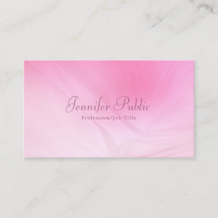 Elegant Roze Professionele Sjabloon Handgeschreven Visitekaartje