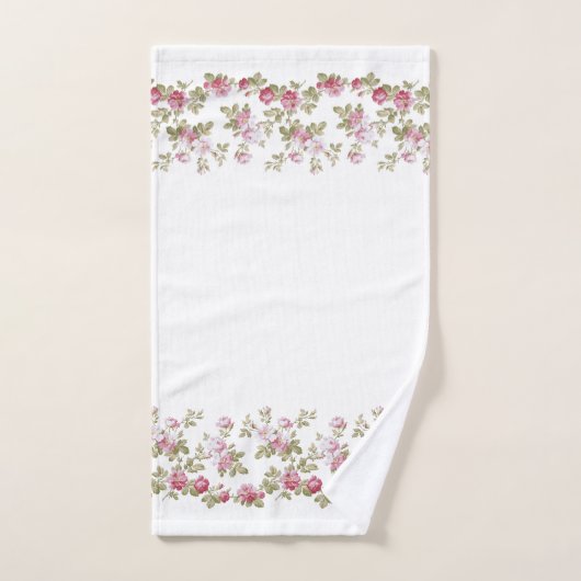 Elegant Roze Rand Bad Handdoek (Handdoek)