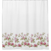 Elegant  Roze Rand Douchegordijn (Voorkant)