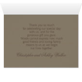 Elegant roze rode rozen bruiloft Dank je wel (Binnen Horizontaal (Onder))