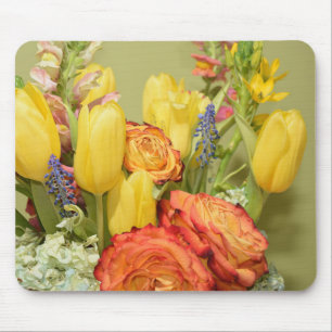 Elegant  Roze rode rozen florale Muismat