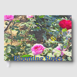 Elegant Roze & Rode Rozen Gastboek Gastenboek