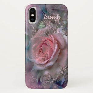 Elegant roze Rose iPhone X Hoesje