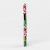 Elegant Roze Rose Faux Glas in lood Pattern Case-Mate iPhone Case (Achterkant/rechts)