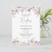 Elegant roze Rose Floral Kaart (Staand voorkant)