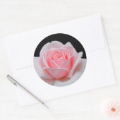 Elegant roze Rose Floral Ronde Sticker (Envelop)