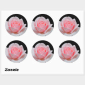Elegant roze Rose Floral Ronde Sticker (Vel)