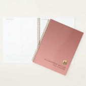 Elegant roze Rose Gold Jaar Datum Planner (Display)