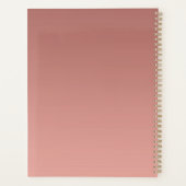 Elegant roze Rose Gold Monogram Benoeming Book Planner (Achterkant)