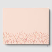 Elegant Roze Rose Goud Omtrek Bloemen Quinceanera Gastenboek (Achterkant)