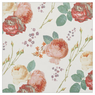 Elegant Roze Roses Floral Pattern Stof