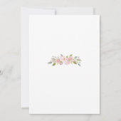 Elegant roze Roses Wedding Bedankkaart (Achterkant)