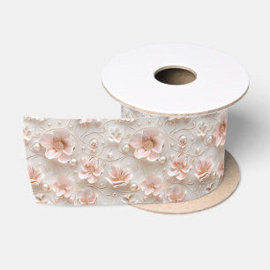 Elegant Roze Roze Bloemenlint Lint