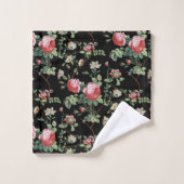 Elegant Roze Roze Floral Bad Handdoek (Wasdoekje)