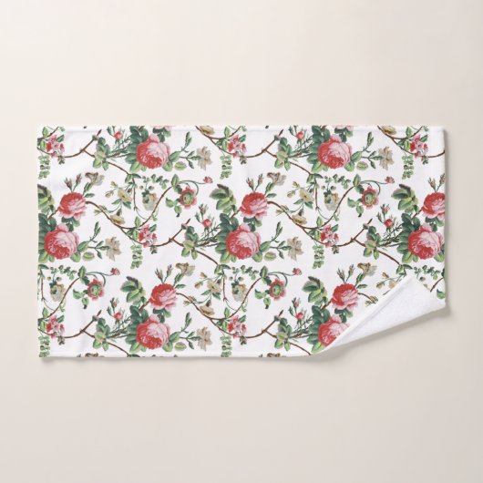 Elegant  Roze Roze Floral Bad Handdoek (Handdoek)