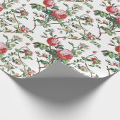Elegant Roze Roze Floral Cadeaupapier (Hoek)