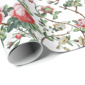 Elegant Roze Roze Floral Cadeaupapier (Rol Hoek)