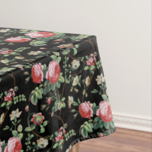 Elegant  Roze Roze Floral Tablecloth Tafelkleed